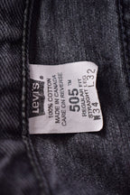 Vintage 1990s Black Levi's 505 Red Tab Denim Jeans Size 32 x 30