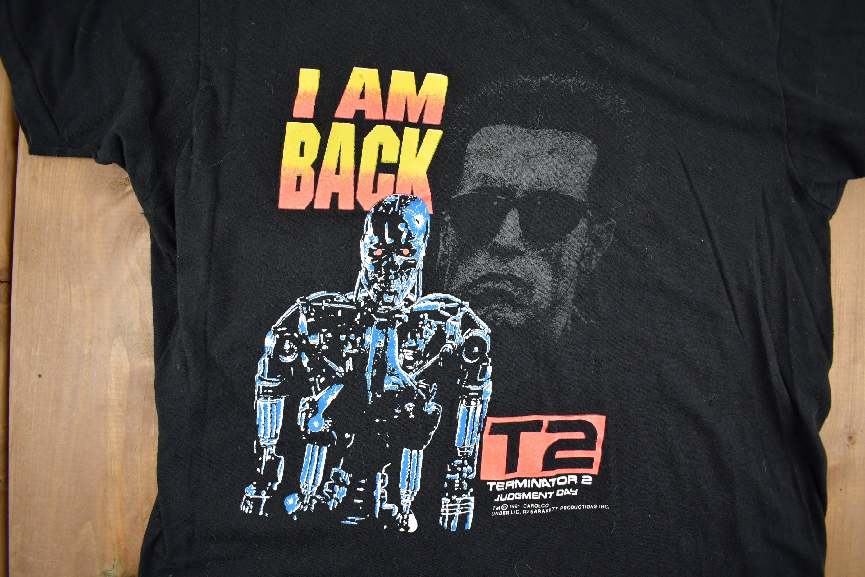 Vintage 1991 Terminator 2 Judgement Day Movie Promo T-Shirt