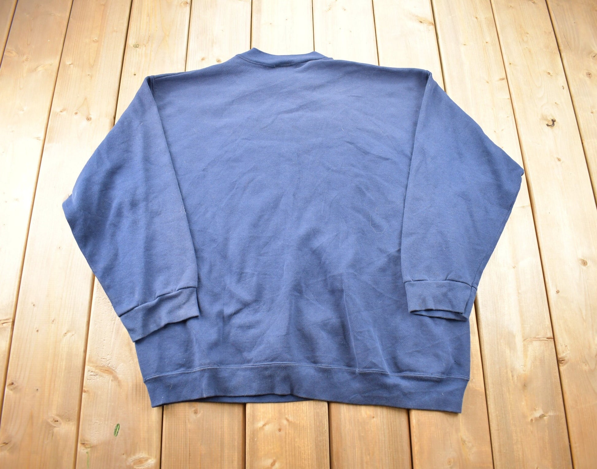 Vintage 1990s Blank Tultex Navy Blue Crewneck Sweatshirt