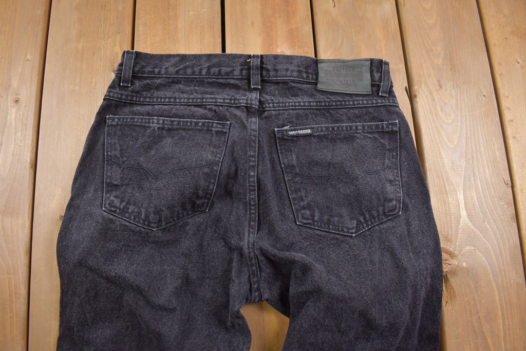 Vintage 1990's Harley Davidson Black Stonewash Jeans 32 x 34