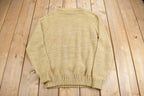 Vintage 1980s Laurentian 3D Cable Knit Crewneck Sweater