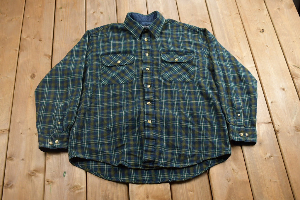Vintage 1990s David Taylor Plaid Flannel Button Up Shirt