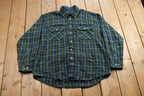 Vintage 1990s David Taylor Plaid Flannel Button Up Shirt
