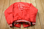 Vintage 1990s Cardinal Frat Satin Bomber Jacket