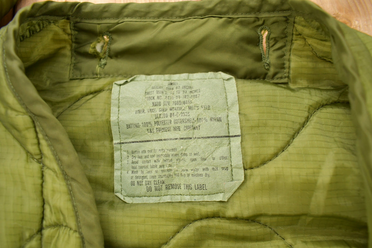 Vintage 1984 M65 Military Jacket Liner Size M