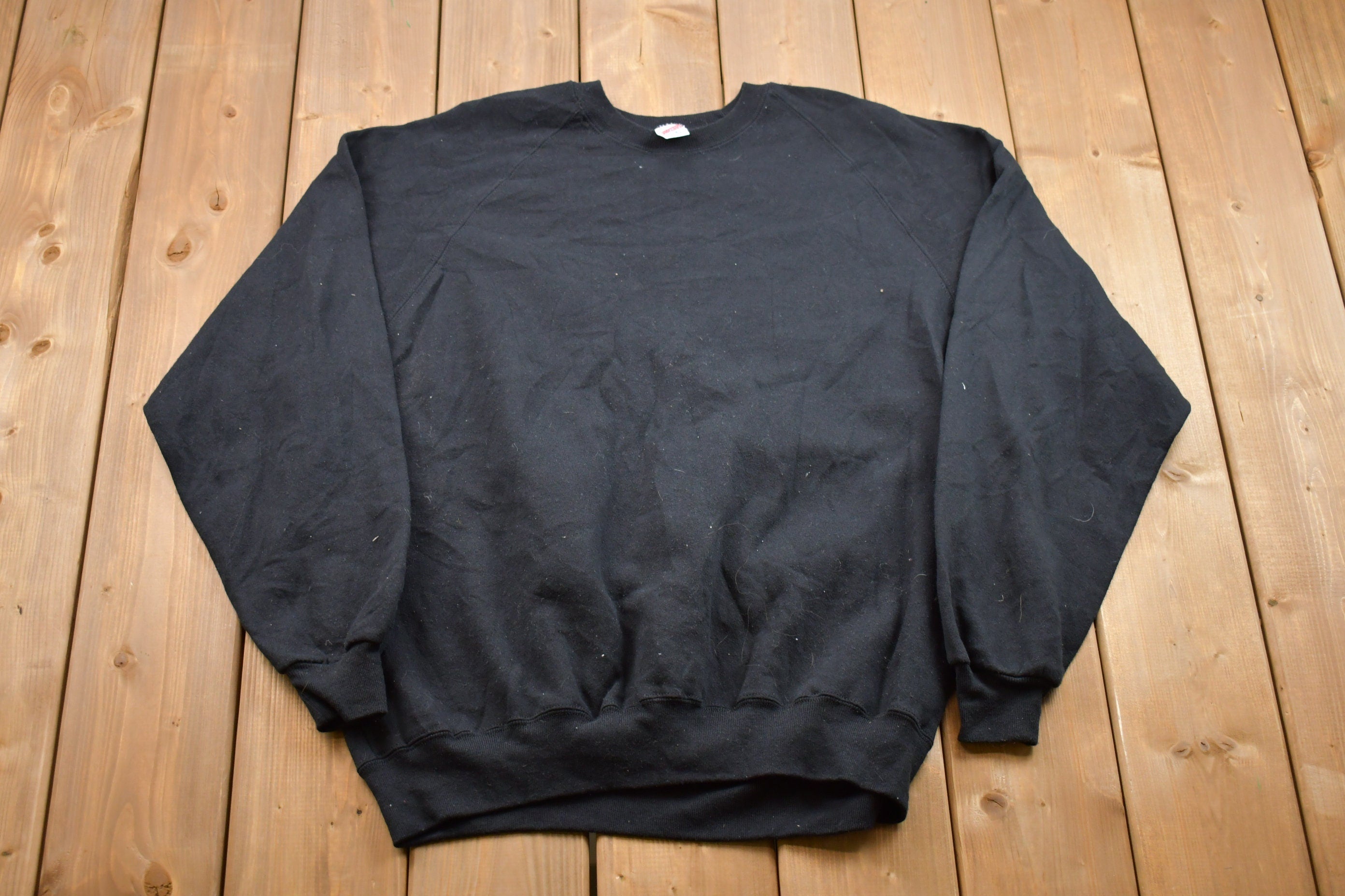 Vintage 1987 Made In USA Black Crewneck Sweatshirt