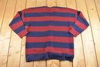 Vintage 1990s Braemar By Jeremy Scott Striped Knit Cardigan Boating Sweater Women's L
