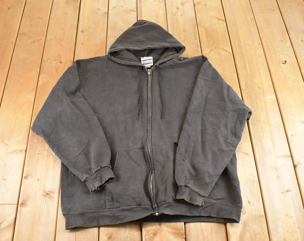 Vintage 1990s Hanes Streetwear Blank Full Zip Hoodie Sweatshirt Men's L