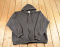 Vintage 1990s Hanes Streetwear Blank Full Zip Hoodie Sweatshirt Men's L