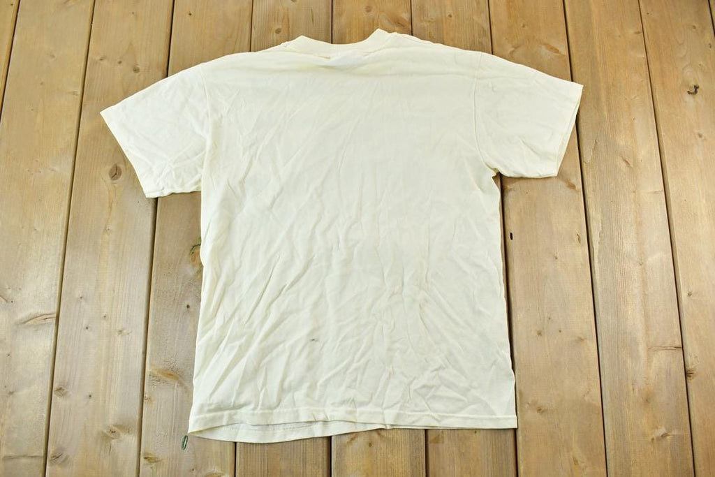 Vintage 1990s Floral Tan Single Stitch T-Shirt