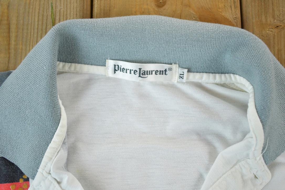 Vintage 1990s Pierre Laurent Quarter Button Up Polo Shirt