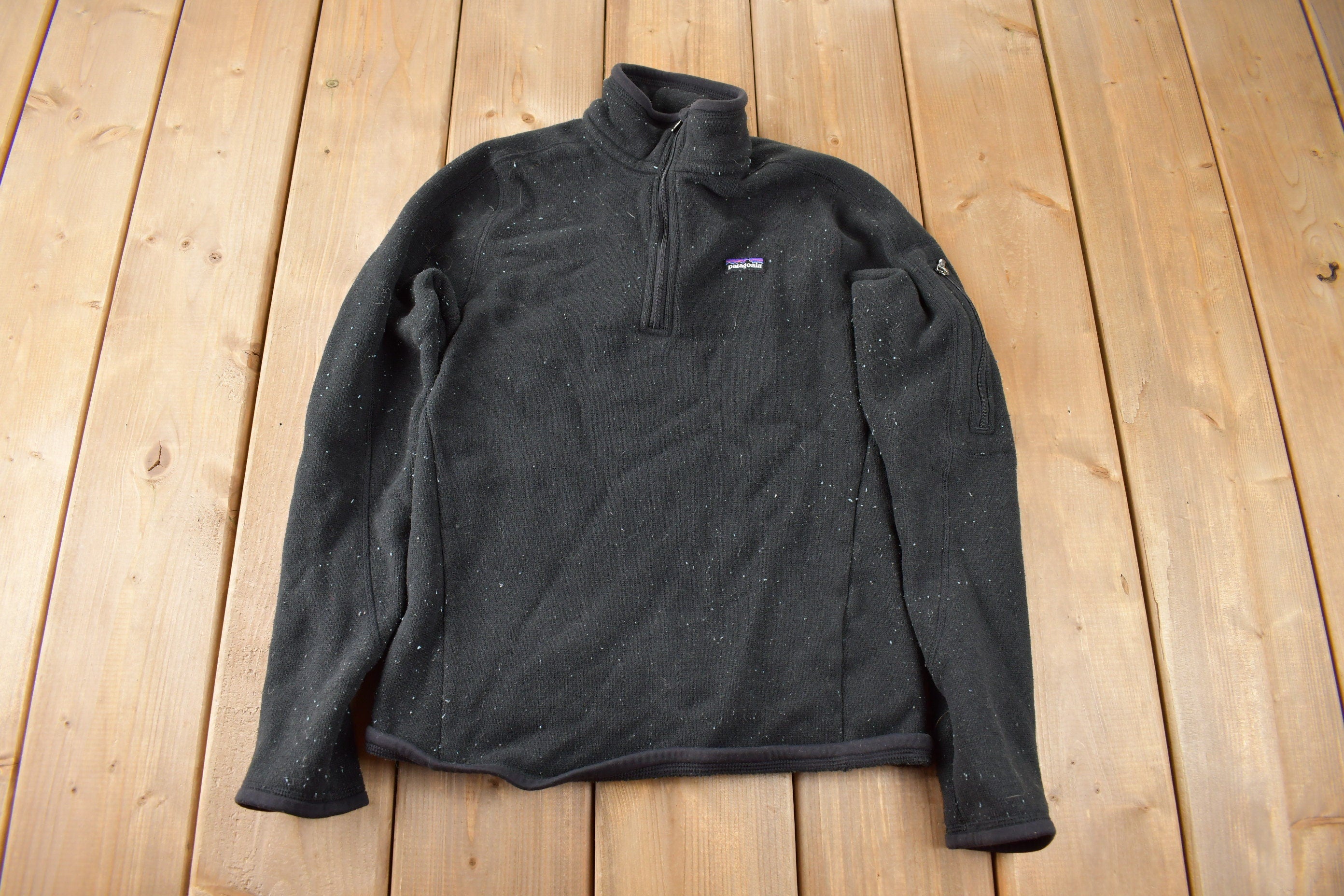 Vintage Y2K Patagonia Women's Quarter Zip Fleece Sweater Size Small