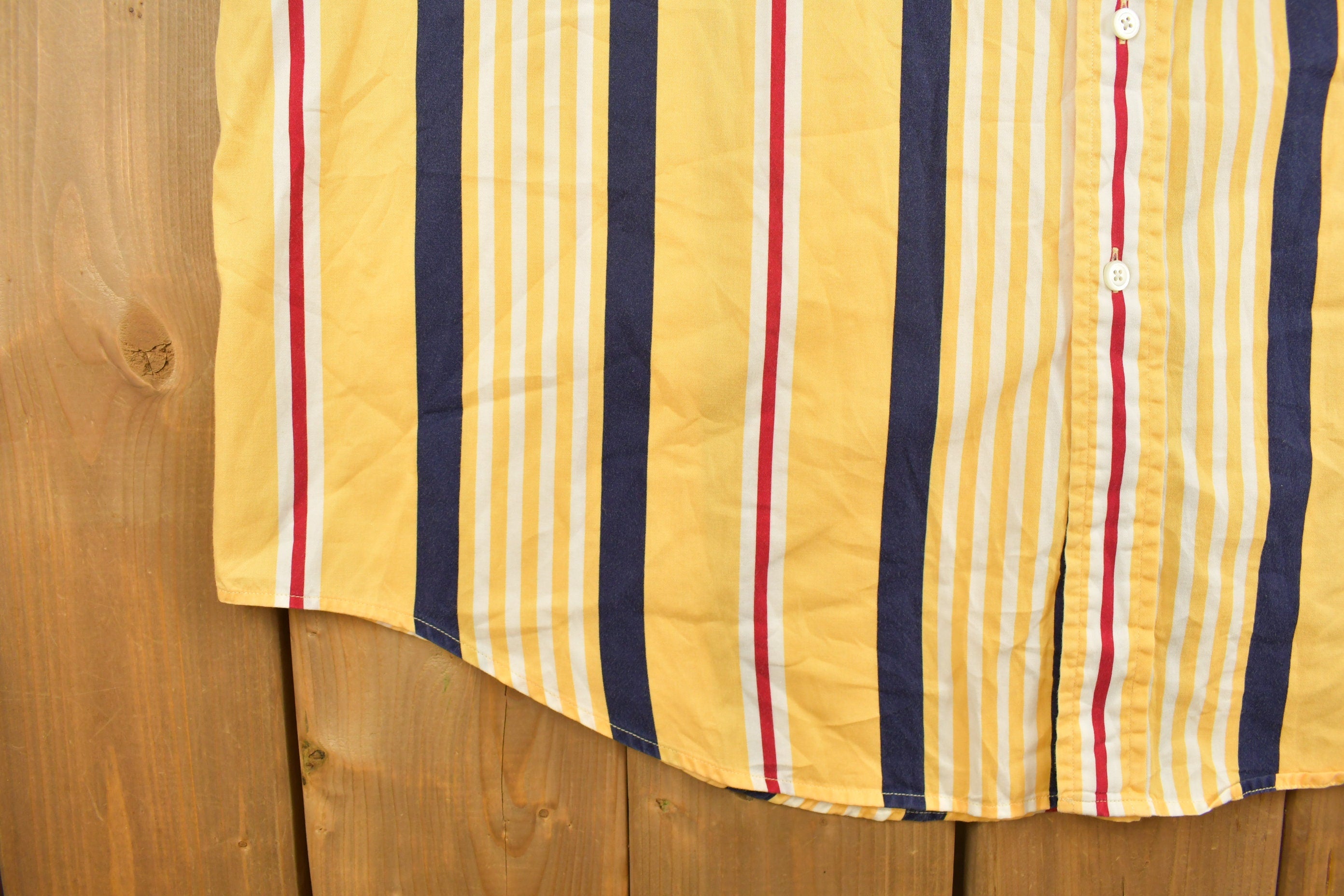 Vintage 1990s Nautica Colorful Striped Button Up Shirt