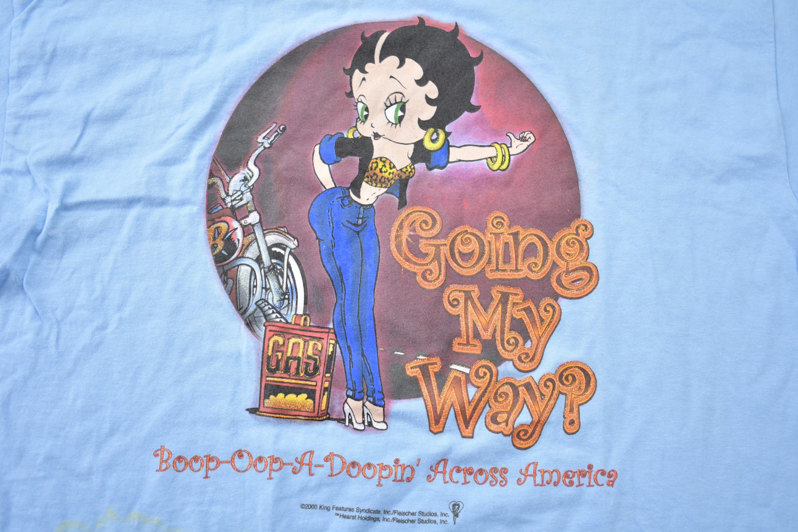 Vintage 2003 Betty Boop Going My Way Boop Ooop A Doopin Across America Graphic T-Shirt