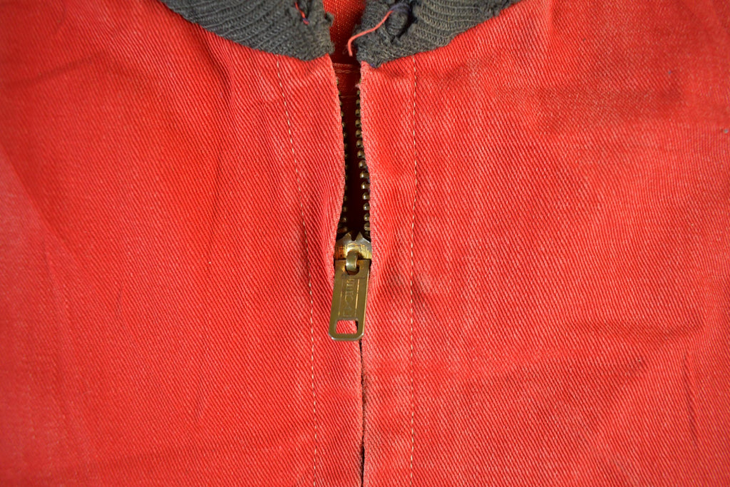 Vintage 1960s Kingbilt Distressed Sun Faded Bomber Zip Up Jacket Adult Small