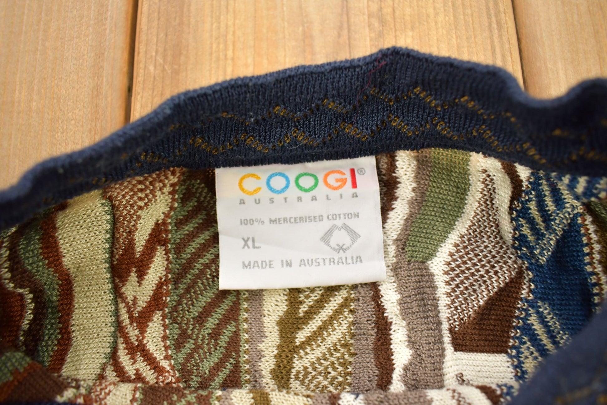 Vintage 1990s Coogi Australia 3D Colored Cable Knit Crewneck Sweater