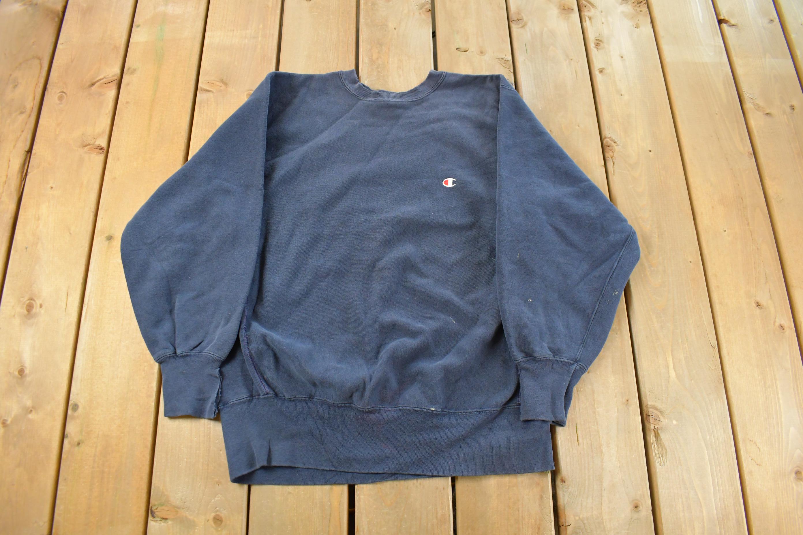 Vintage 1990s Champion Reverse Weave Blank Sweatshirt Men's Large