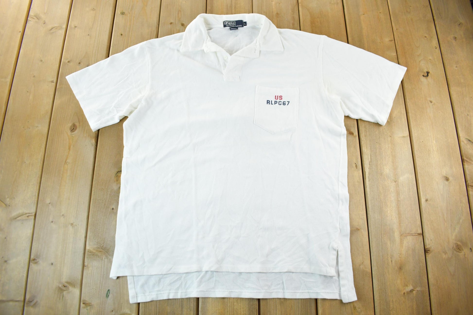 Vintage 1990s Ralph Lauren Striped Polo Shirt Men's Large