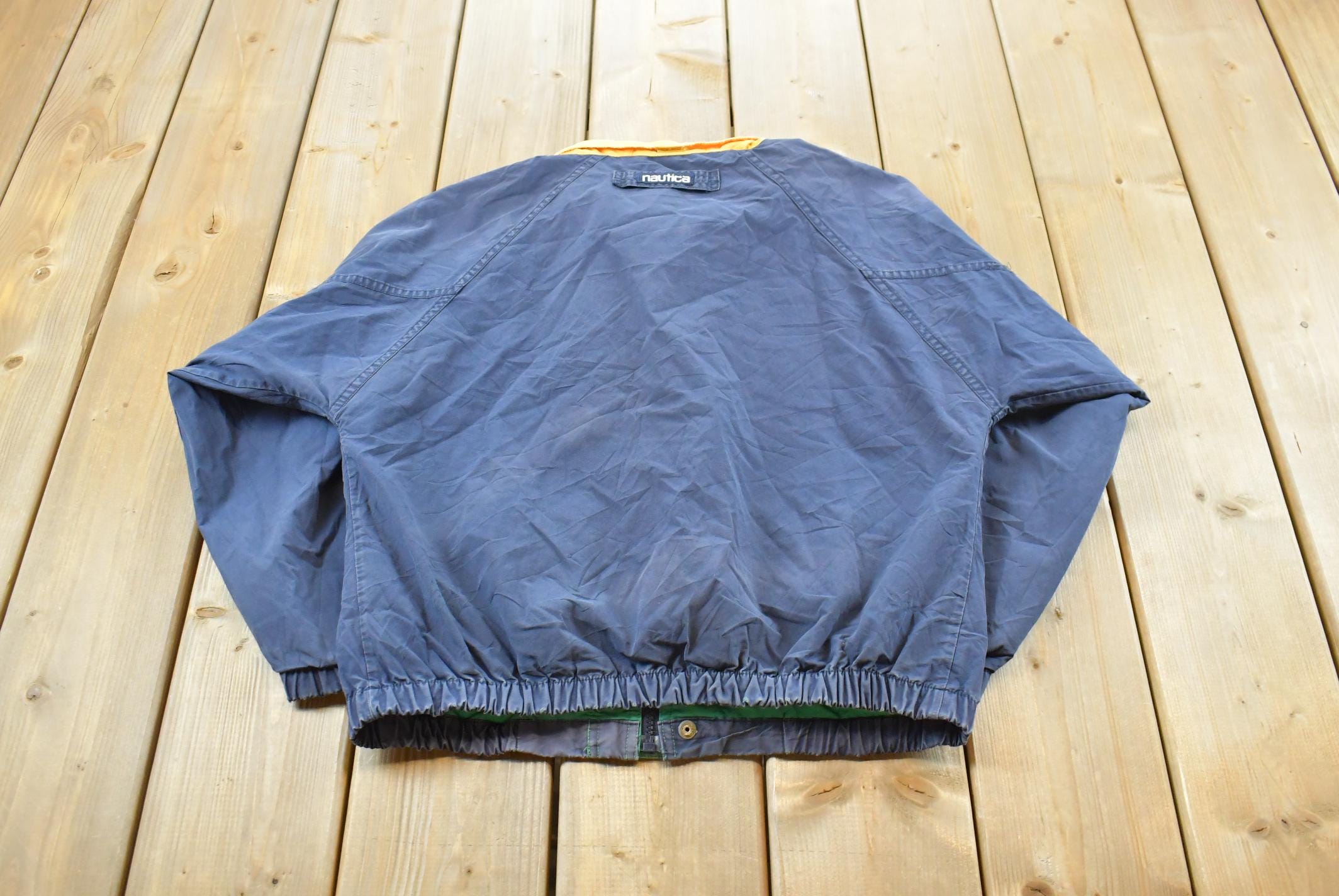 Vintage 1990s Nautica J Class Competition Color Block Windbreaker Sailing Jacket Mens S