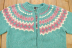 Vintage 1980s 100% Wool Hand Knit Women's Sweater