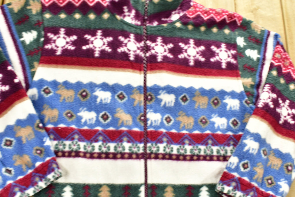 Vintage 1990s All Over Print Fleece Sweatshirt
