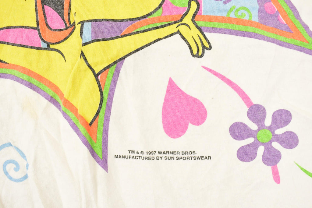 Vintage 1997 Warner Bros Tweety Bird Souvenir Travel T-Shirt Women's XL