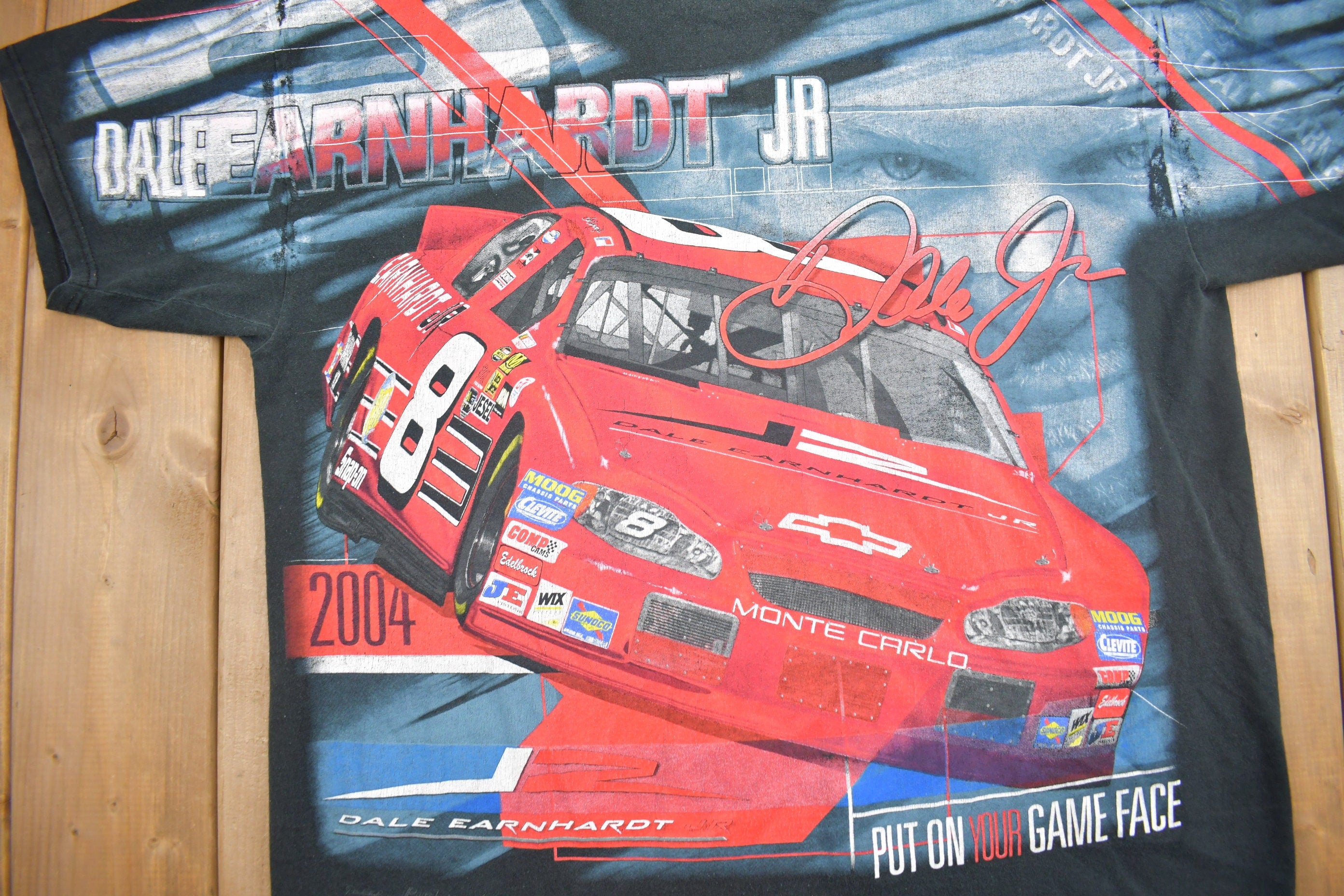 Vintage 1990s Dale Earnhardt All Over Print NASCAR T-Shirt