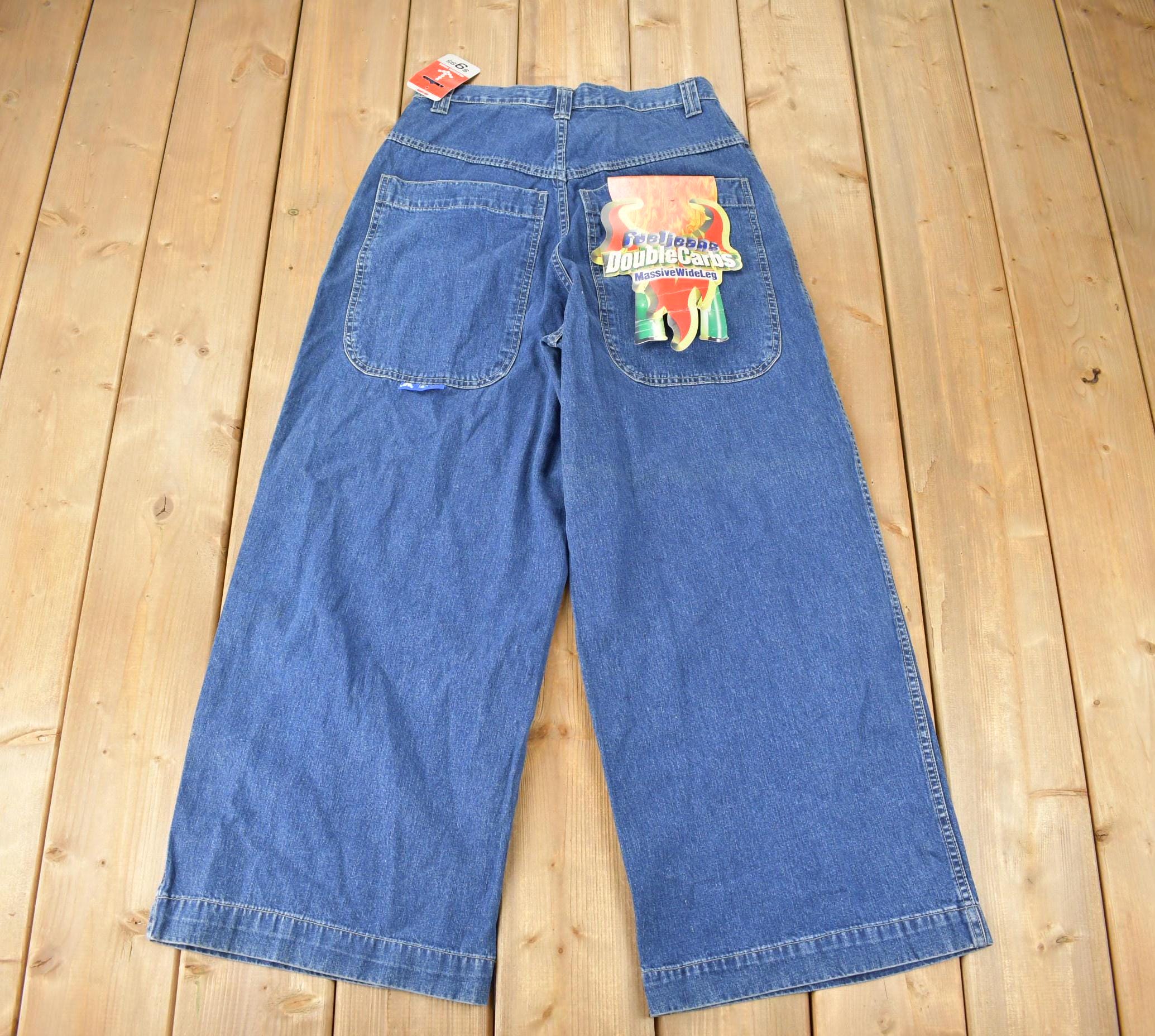 Vintage 1990s Deadstock Massive Wide Leg FUEL Jeans Size 30 x 32