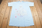 Vintage 1990s Textile Prints Cute Kitten