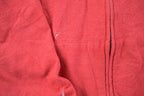 Vintage 1990s Blank Red Clique Full Zip Hooded Sweatshirt