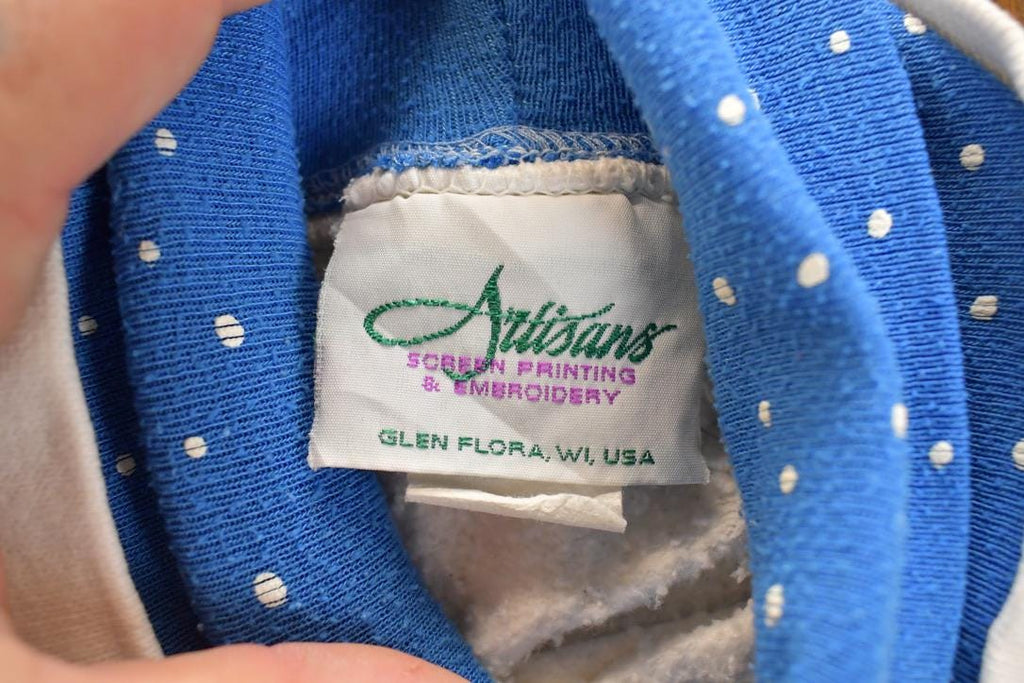Vintage 1990s Artisans Winter Birds Turtleneck Sweatshirt Men's L