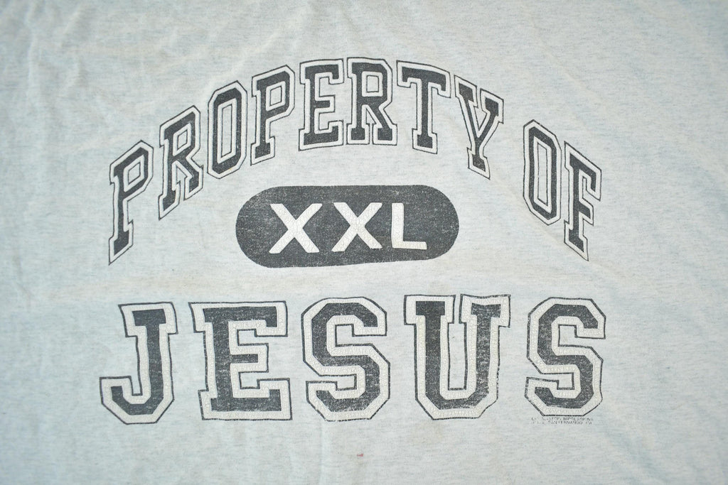 Vintage 1990s Property Of Jesus Christ Graphic T-Shirt Men's 3XL