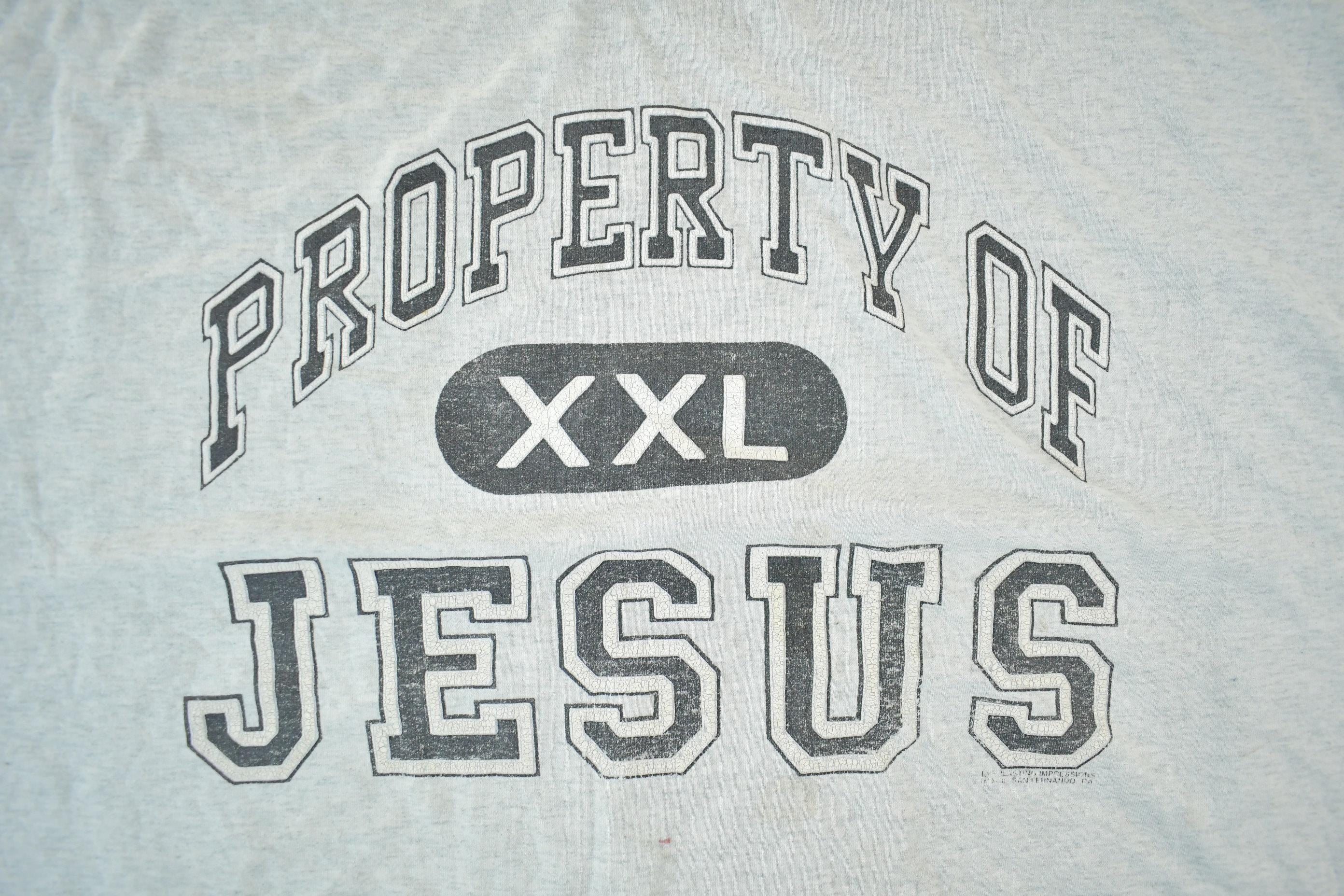 Vintage 1990s Property Of Jesus Christ Graphic T-Shirt Men's 3XL