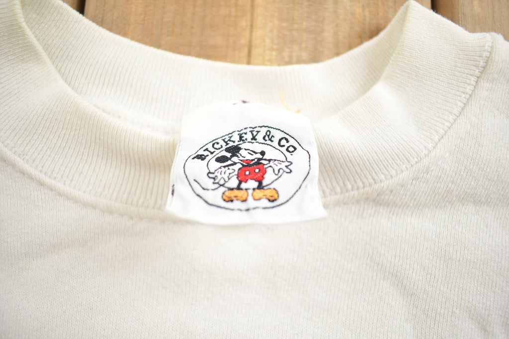 Vintage 1990s Mickey Mouse Minnie Mouse Merry Christmas Disney Crewneck Made In USA