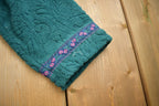 Vintage 1990s Northern Reflections Abstract Pattern Fleece Sweater Made In Canada