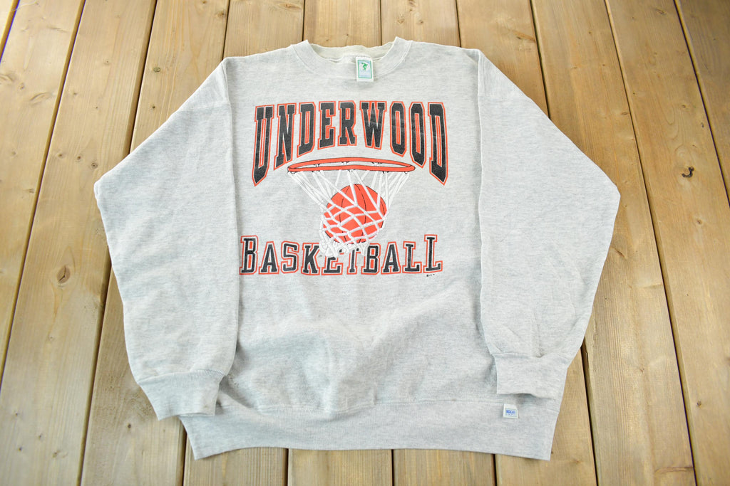 Vintage 1990s Underwood Basketball Collegiate University Crewneck Mens's XL