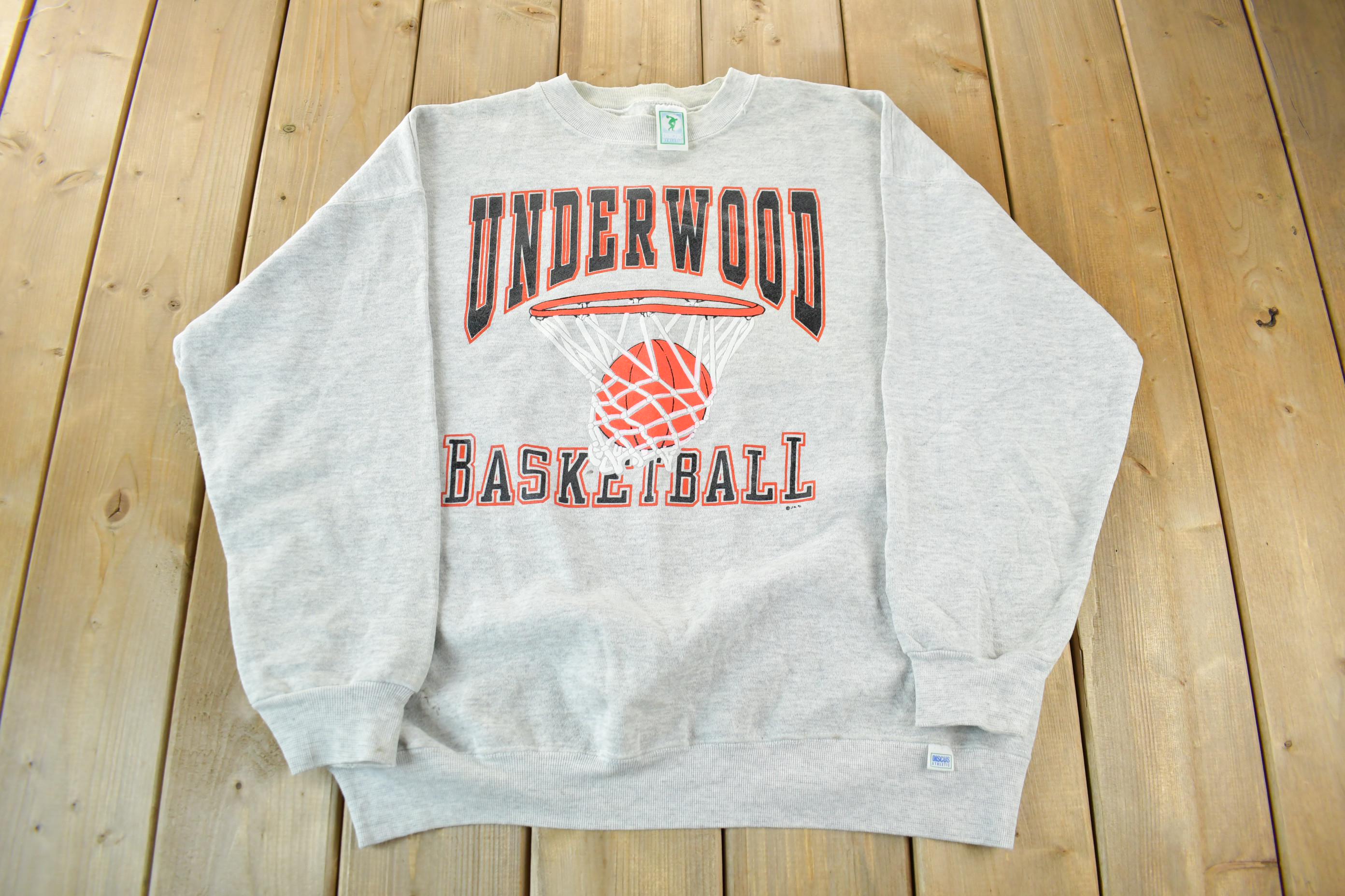 Vintage 1990s Underwood Basketball Collegiate University Crewneck Mens's XL