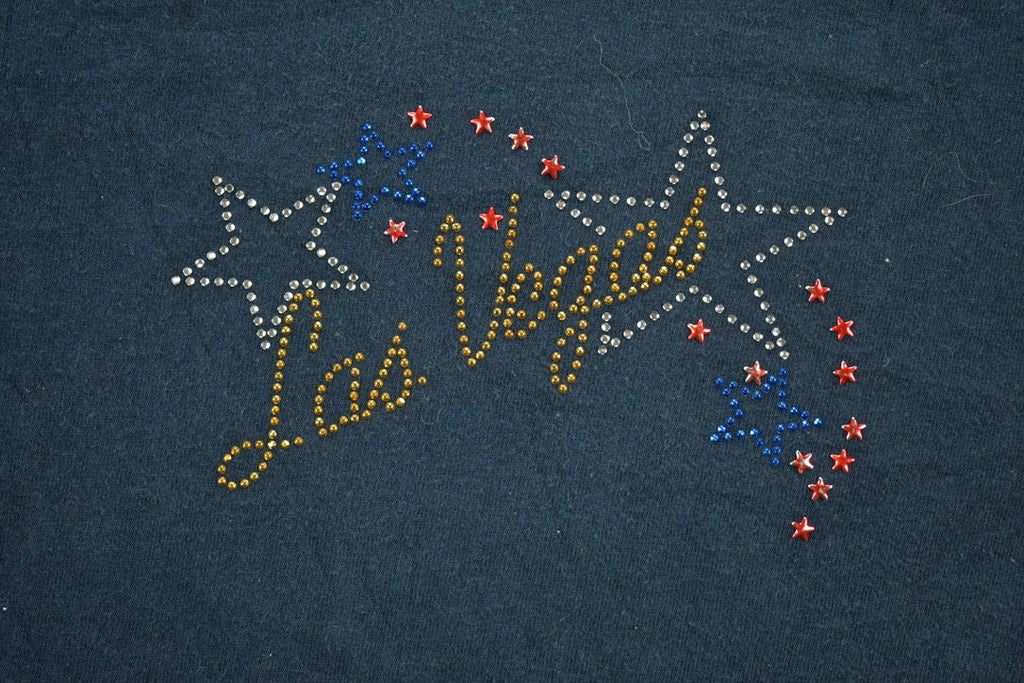 Vintage 1990s Rhinestone Las Vegas Souvenir T Shirt