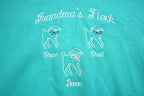 Vintage 1990s Grandmas Flock Dogs Embroidered Crewneck Sweatshirt Made In USA