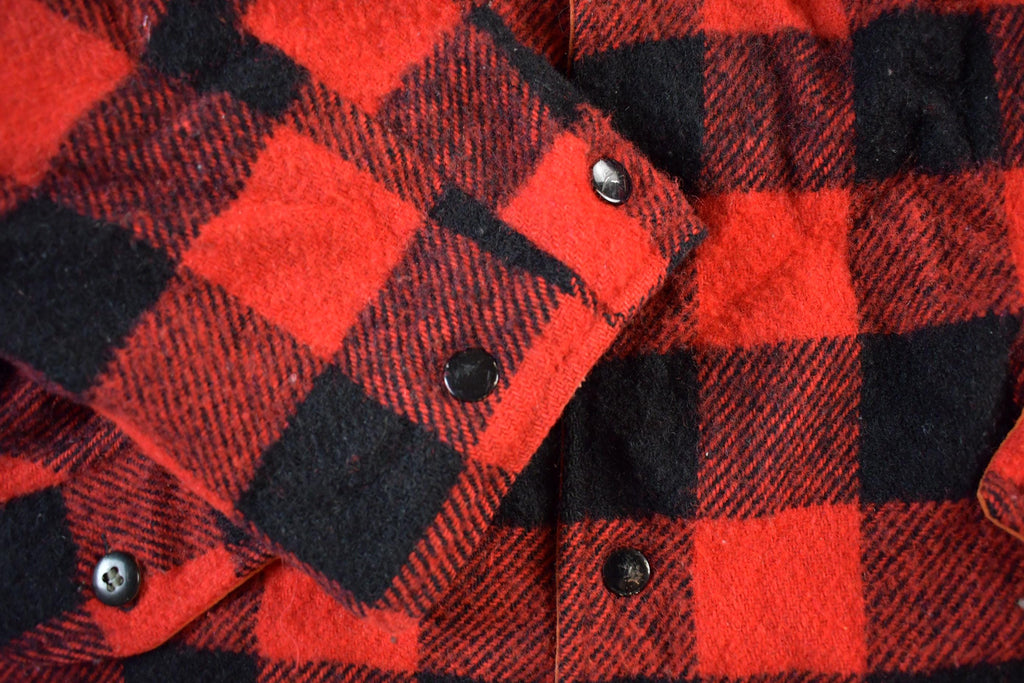 Vintage 1960s 1970s Buffalo Plaid Hunting Jacket Men's Large