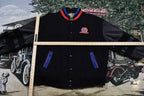 Vintage 1990s Tide Racing Automotive Leather Bomber Jacket  Saxon Leather  Embroidered Logo  Athletic Winter Sportswear  Racing Jacket