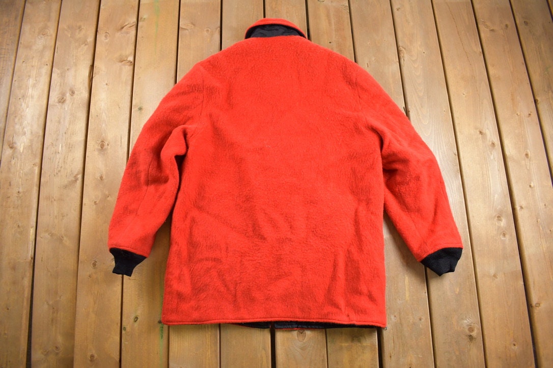 Vintage 1950s Red Wool Jacket / True Vintage / Streetwear / Hunting Jacket / 1960s Vintage Jacket /