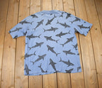 Vintage 1990s San Diego Shark All Over Print Souvenir T Shirt Streetwear Made In USA
