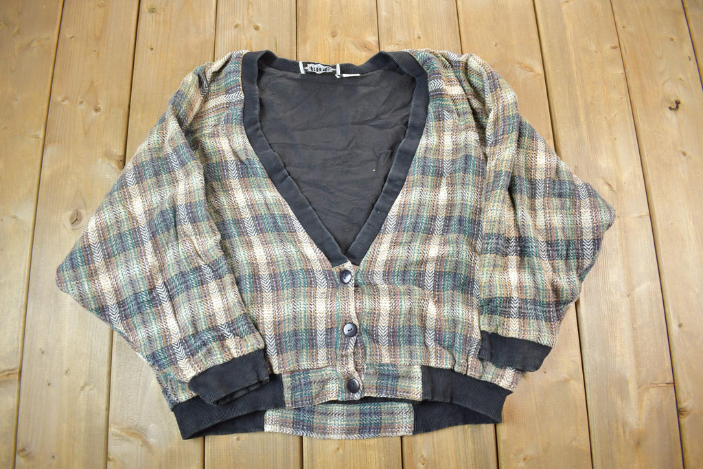 Vintage 1990s Three Button Plaid Button Up Flannel Shirt