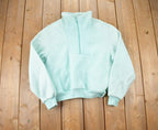 Vintage 1990s Polar Club Ice Blue Fleece Sweater