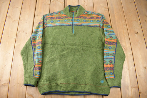 Vintage Y2K The Territory Ahead Quarter Zip Fleece Sweater Size L