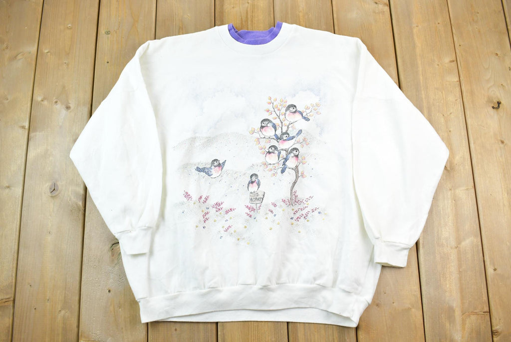 Vintage 1990s Bird Sign No Vacancy Cute Crewneck Sweater