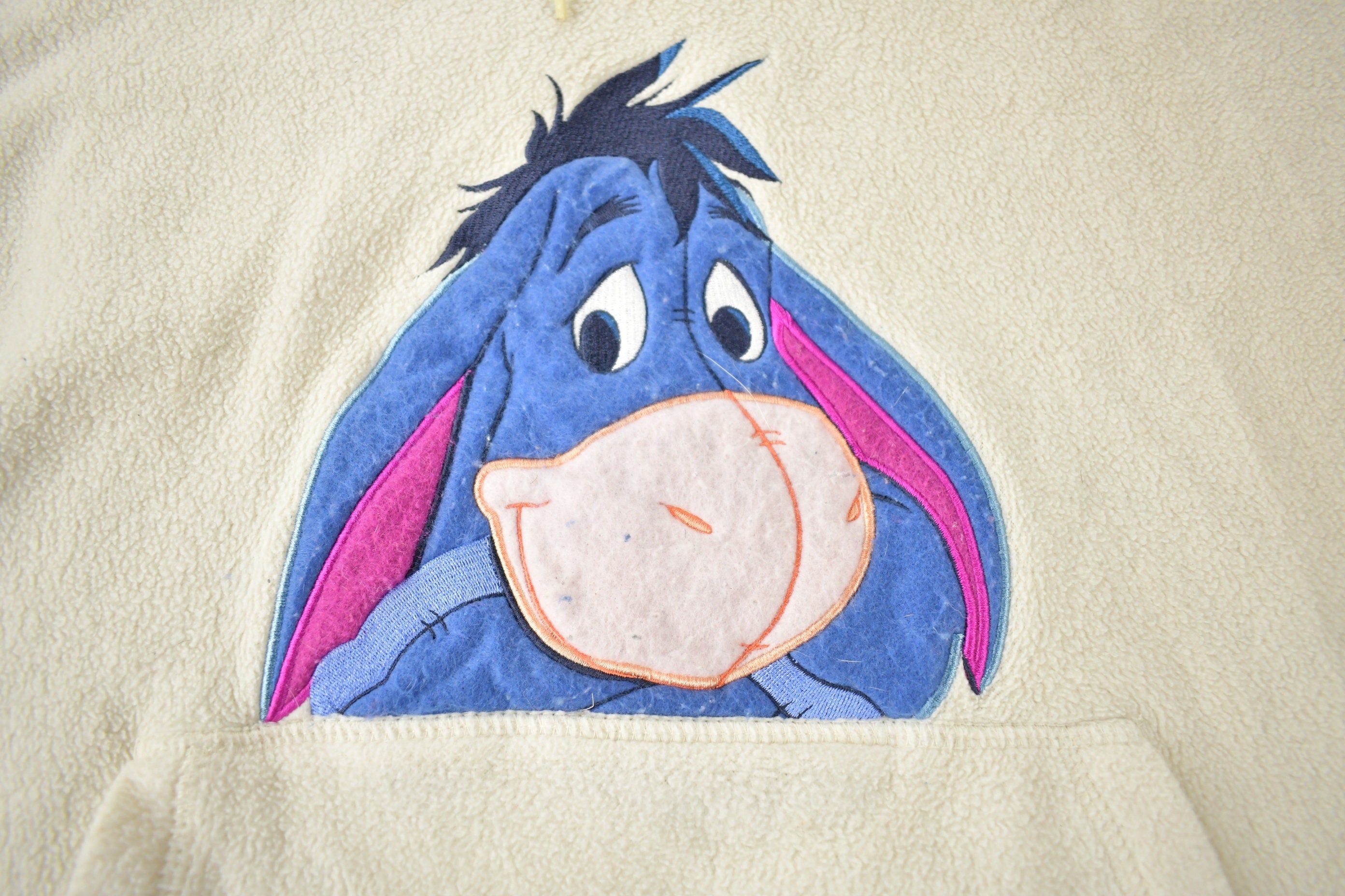 Vintage 1990s Disney Eeyore Fleece Embroidered Hoodie