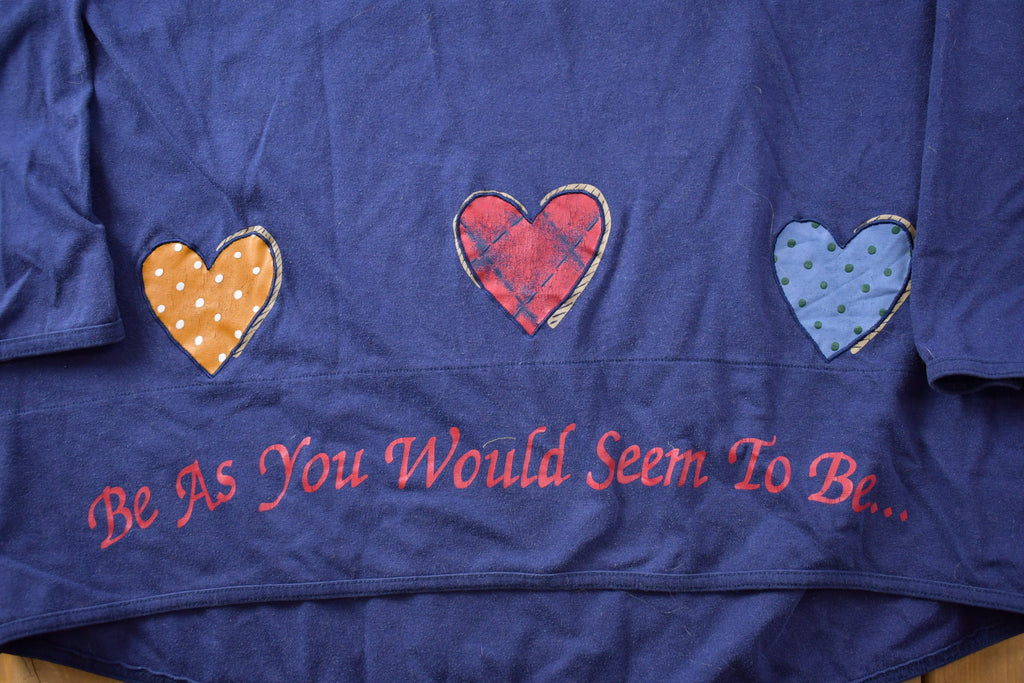 Vintage 1990s Cute Heart Crewneck Sweater