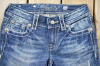 Vintage Y2K Miss Me Bedazzled Low Rise Jeans Size 26x33